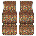 Reading Library Pattern Print Front and Back Car Floor Mats