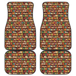 Reading Library Pattern Print Front and Back Car Floor Mats