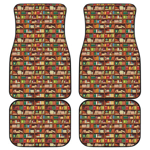 Reading Library Pattern Print Front and Back Car Floor Mats