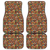 Reading Library Pattern Print Front and Back Car Floor Mats