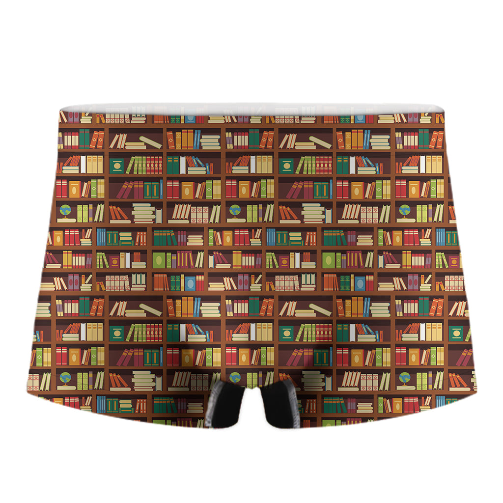 Reading Library Pattern Print Men's Boxer Briefs