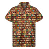 Reading Library Pattern Print Men's Short Sleeve Shirt