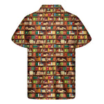 Reading Library Pattern Print Men's Short Sleeve Shirt