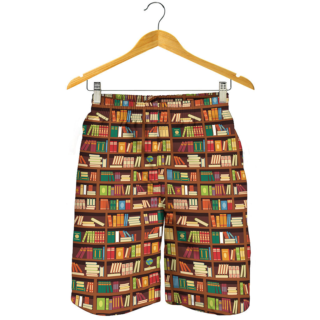 Reading Library Pattern Print Men's Shorts
