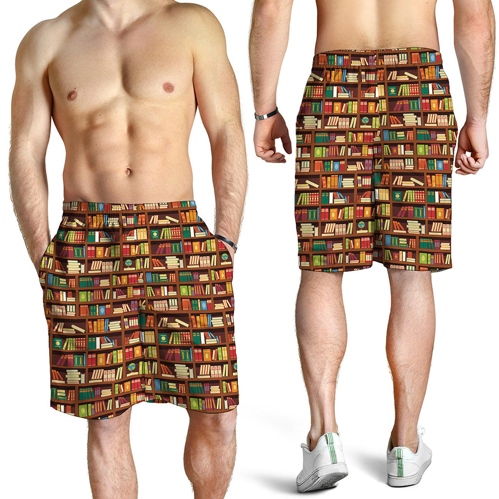 Reading Library Pattern Print Men's Shorts