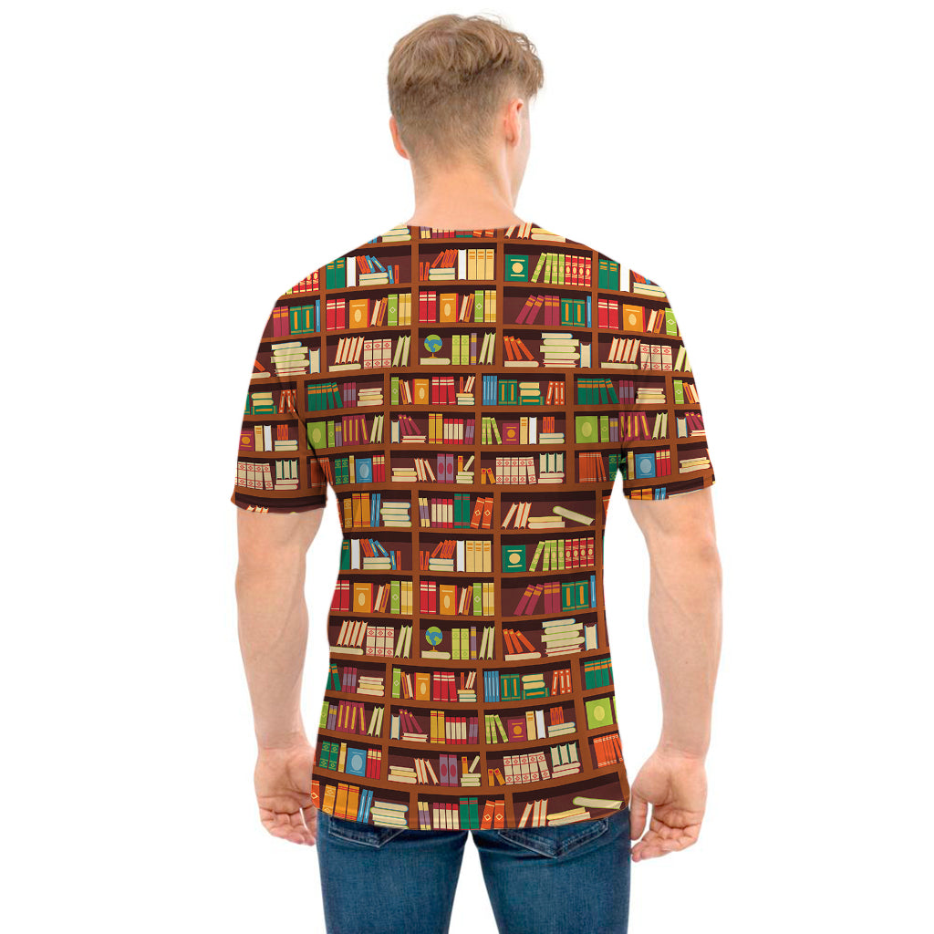 Reading Library Pattern Print Men's T-Shirt