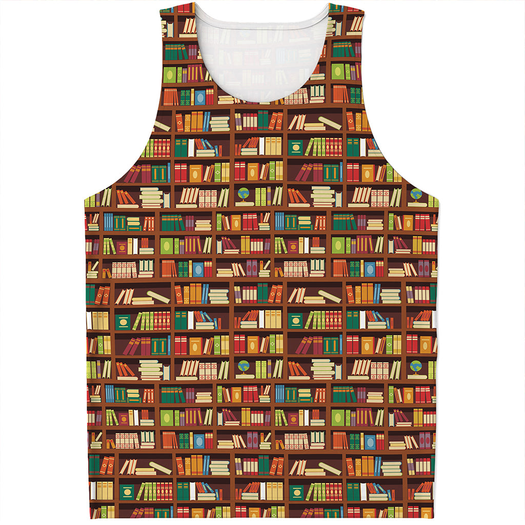 Reading Library Pattern Print Men's Tank Top