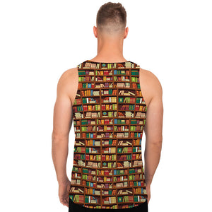 Reading Library Pattern Print Men's Tank Top