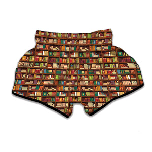 Reading Library Pattern Print Muay Thai Boxing Shorts