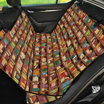 Reading Library Pattern Print Pet Car Back Seat Cover