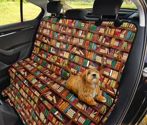 Reading Library Pattern Print Pet Car Back Seat Cover