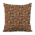 Reading Library Pattern Print Pillow Cover