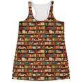 Reading Library Pattern Print Women's Racerback Tank Top