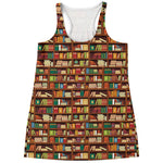 Reading Library Pattern Print Women's Racerback Tank Top