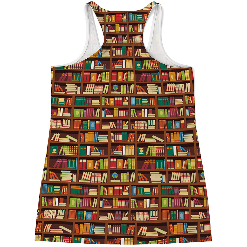 Reading Library Pattern Print Women's Racerback Tank Top