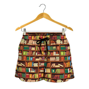 Reading Library Pattern Print Women's Shorts