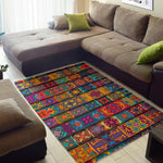 Rectangle Mandala Bohemian Pattern Print Area Rug GearFrost