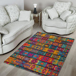 Rectangle Mandala Bohemian Pattern Print Area Rug GearFrost