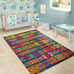 Rectangle Mandala Bohemian Pattern Print Area Rug GearFrost