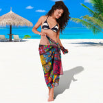 Rectangle Mandala Bohemian Pattern Print Beach Sarong Wrap