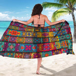 Rectangle Mandala Bohemian Pattern Print Beach Sarong Wrap