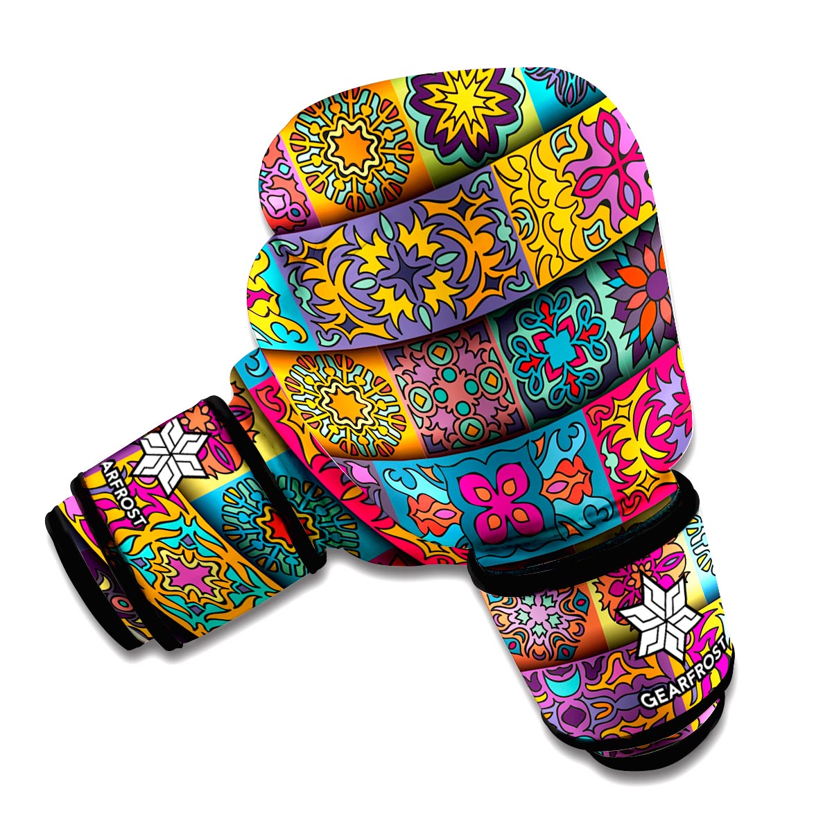 Rectangle Mandala Bohemian Pattern Print Boxing Gloves