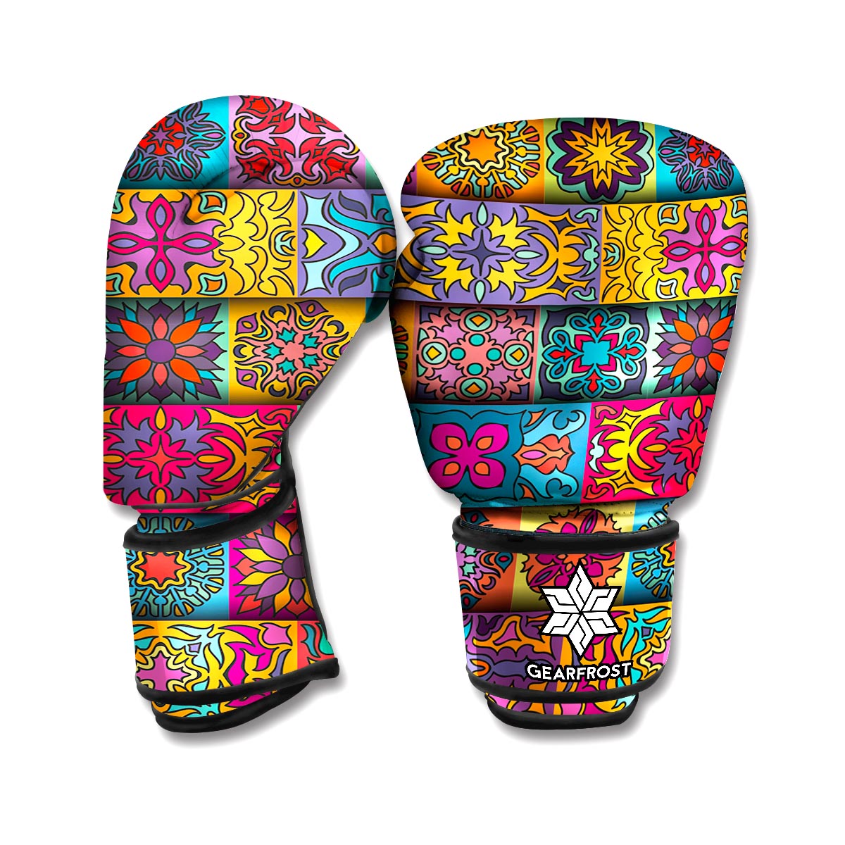 Rectangle Mandala Bohemian Pattern Print Boxing Gloves