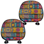 Rectangle Mandala Bohemian Pattern Print Car Headrest Covers