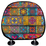 Rectangle Mandala Bohemian Pattern Print Car Headrest Covers