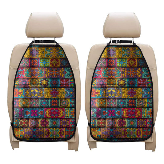 Rectangle Mandala Bohemian Pattern Print Car Seat Organizers