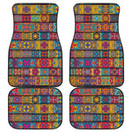 Rectangle Mandala Bohemian Pattern Print Front and Back Car Floor Mats