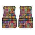 Rectangle Mandala Bohemian Pattern Print Front Car Floor Mats