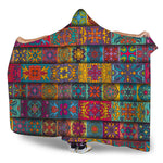 Rectangle Mandala Bohemian Pattern Print Hooded Blanket