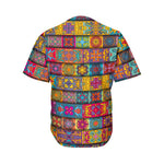 Rectangle Mandala Bohemian Pattern Print Men's Baseball Jersey