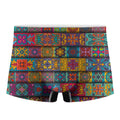 Rectangle Mandala Bohemian Pattern Print Men's Boxer Briefs
