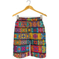 Rectangle Mandala Bohemian Pattern Print Men's Shorts