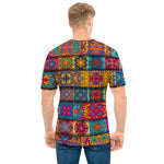Rectangle Mandala Bohemian Pattern Print Men's T-Shirt