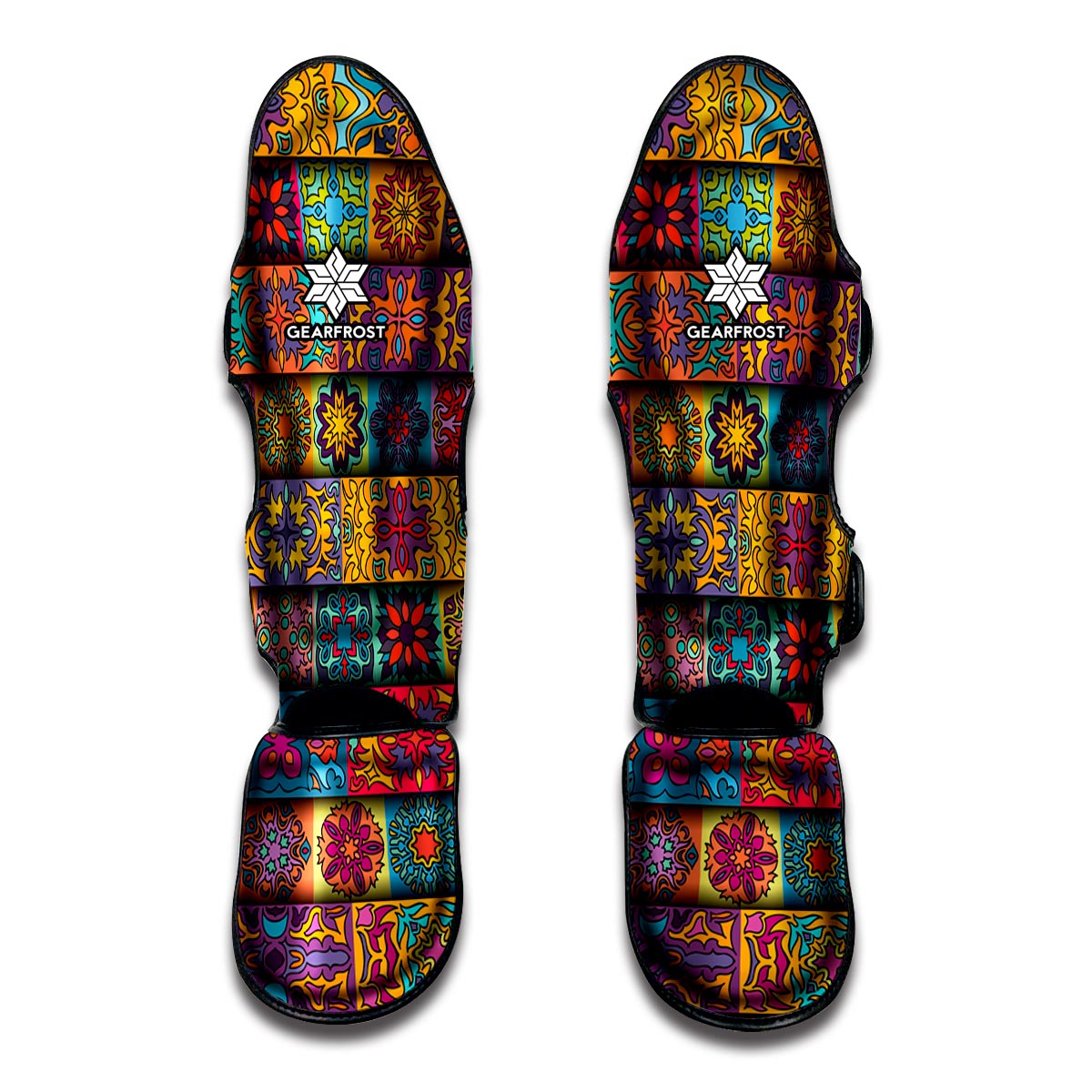 Rectangle Mandala Bohemian Pattern Print Muay Thai Shin Guard