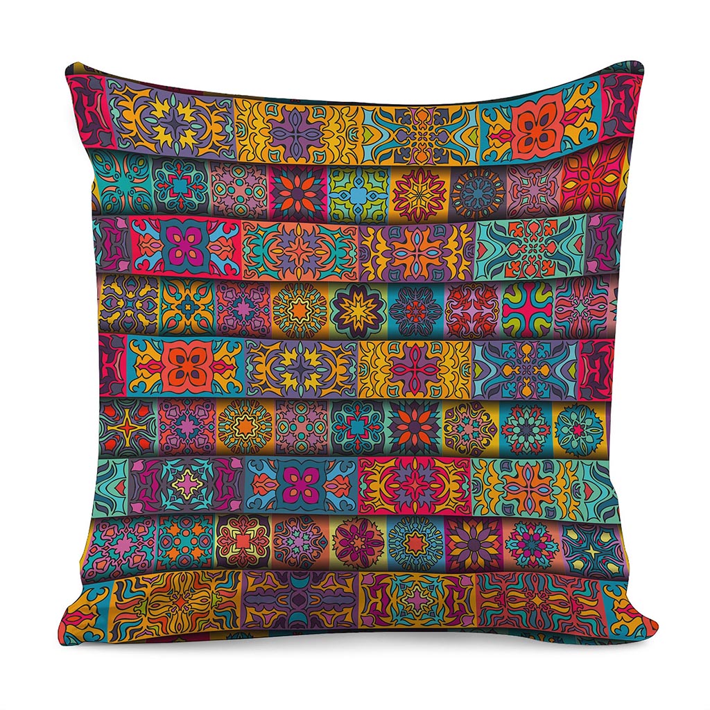 Rectangle Mandala Bohemian Pattern Print Pillow Cover