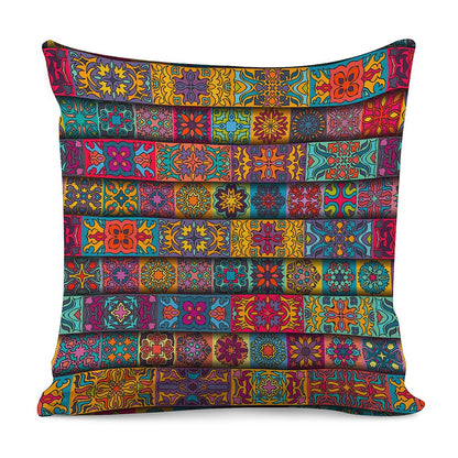 Rectangle Mandala Bohemian Pattern Print Pillow Cover
