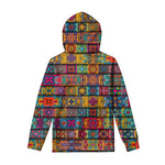 Rectangle Mandala Bohemian Pattern Print Pullover Hoodie
