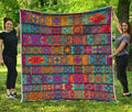 Rectangle Mandala Bohemian Pattern Print Quilt