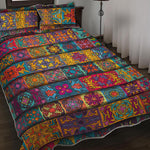 Rectangle Mandala Bohemian Pattern Print Quilt Bed Set