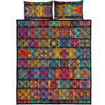 Rectangle Mandala Bohemian Pattern Print Quilt Bed Set