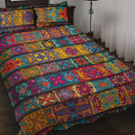 Rectangle Mandala Bohemian Pattern Print Quilt Bed Set