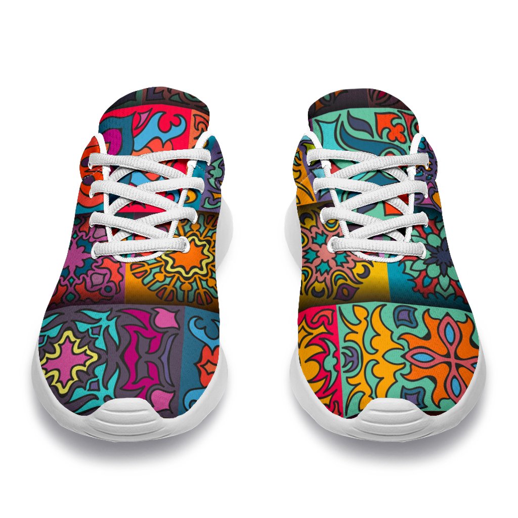 Rectangle Mandala Bohemian Pattern Print Sport Shoes GearFrost