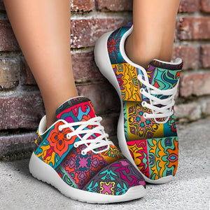 Rectangle Mandala Bohemian Pattern Print Sport Shoes GearFrost