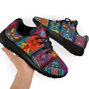 Rectangle Mandala Bohemian Pattern Print Sport Shoes GearFrost