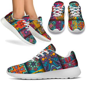 Rectangle Mandala Bohemian Pattern Print Sport Shoes GearFrost