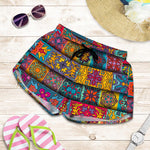 Rectangle Mandala Bohemian Pattern Print Women's Shorts